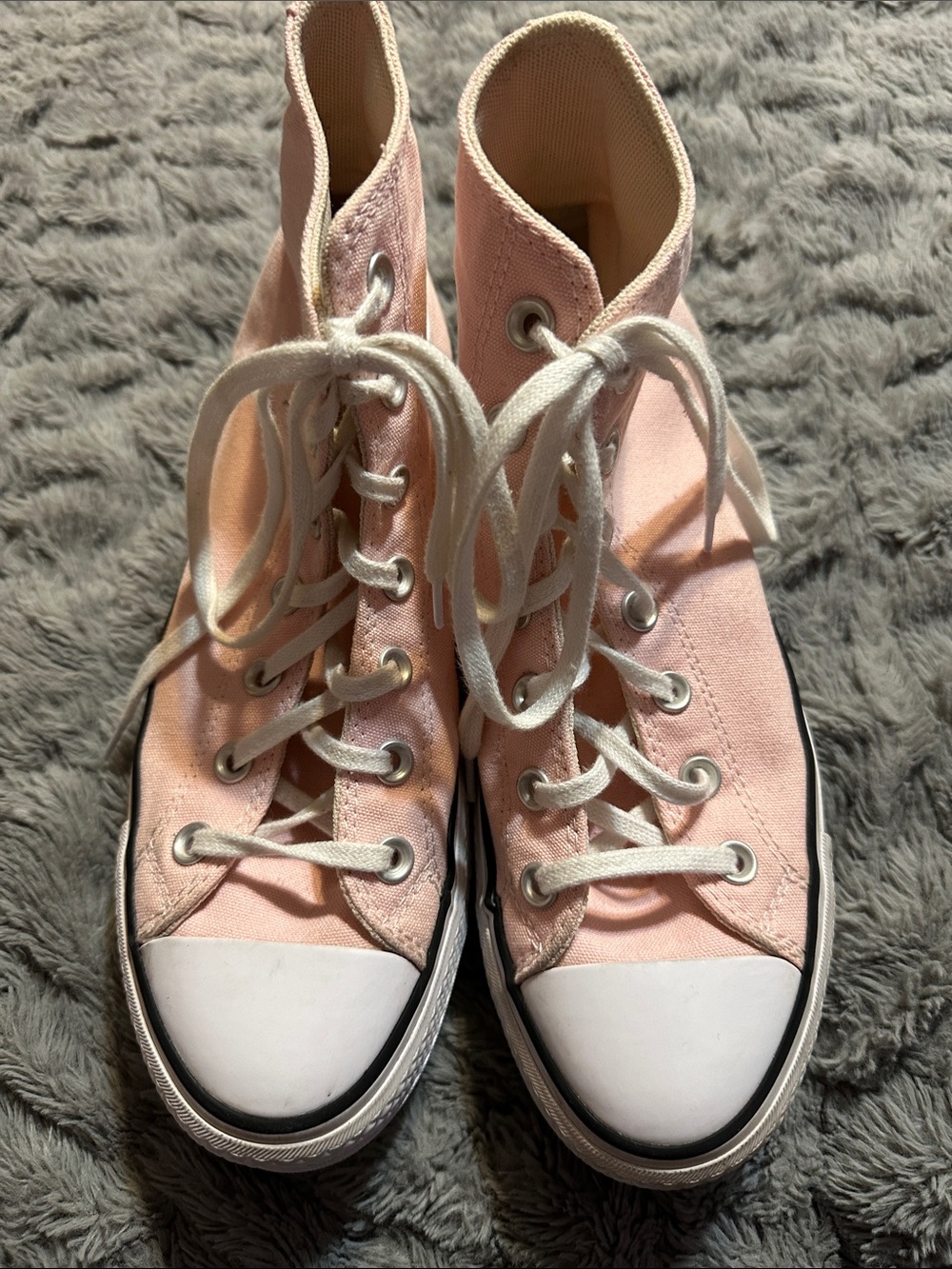 Converse Pink High-Top Platform Sneakers - Picture 2 of 7